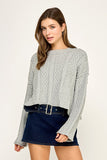 Braided Breeze Cropped Sweater