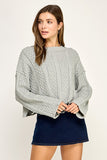 Braided Breeze Cropped Sweater