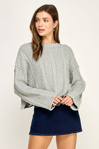 Braided Breeze Cropped Sweater