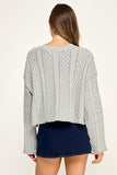 Braided Breeze Cropped Sweater