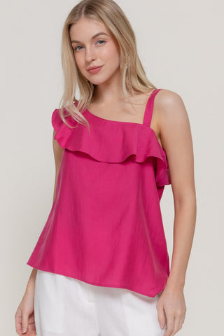 Sunset Ruffle Tank