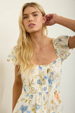 Camille Floral Flutter Dress