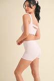 Casual Comfort Bra Top Pink Gingham