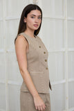 Harper Button Vest Top