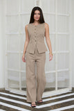Harper Button Vest Top