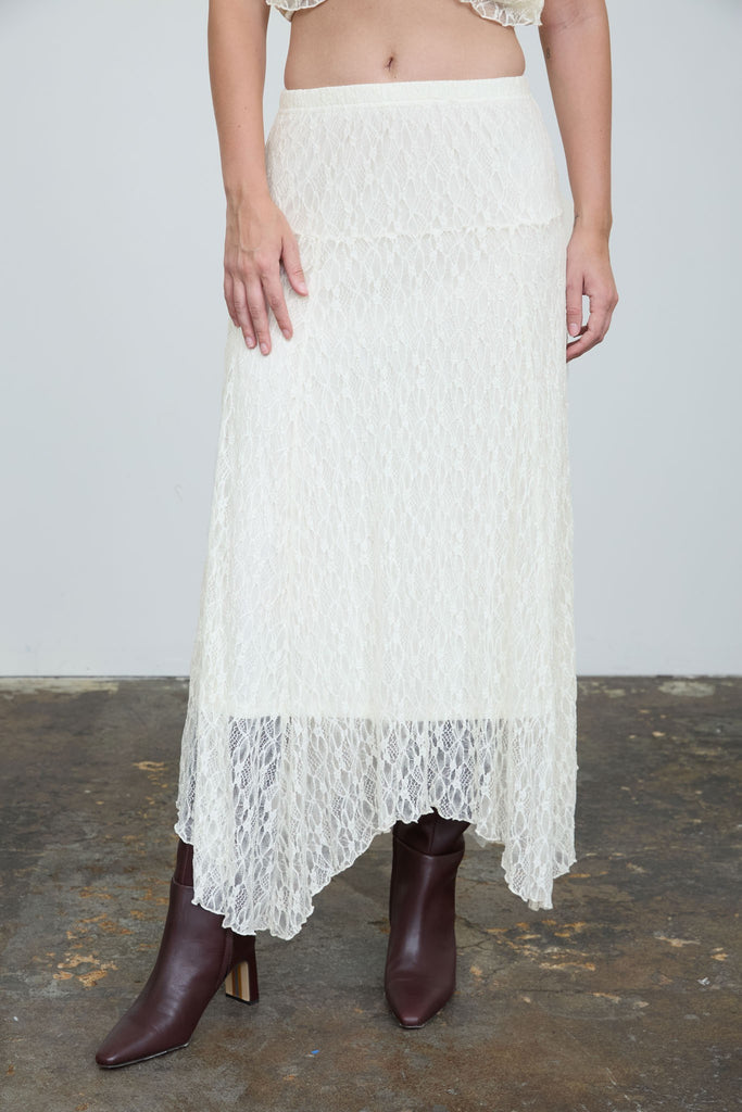Boho Lace Midi Skirt