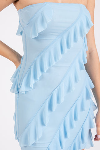 Hot To Go Dress in Baby Blue