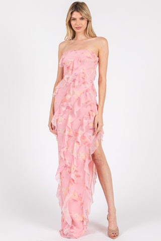 Signature Charm Dress in Pink Floral