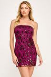 After Dark Floral Sequin Dress