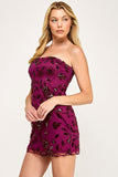 After Dark Floral Sequin Dress