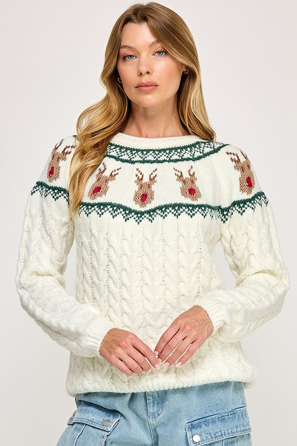 Reindeer Ridge Knit Sweater