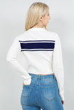 Preppy Lines Cropped Sweater