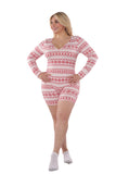 Christmas Dreaming Romper in Red/White