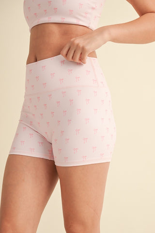 Sporty Spice Biker Shorts Pink Bows