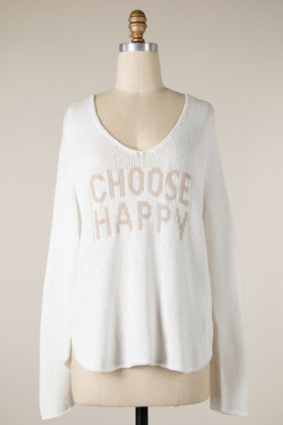 Choose Happy Sweater