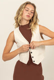 Classic Elegance Vest in Cream