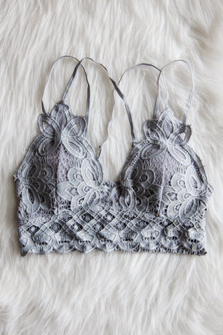 Amazing Lace Bralette in Sleet