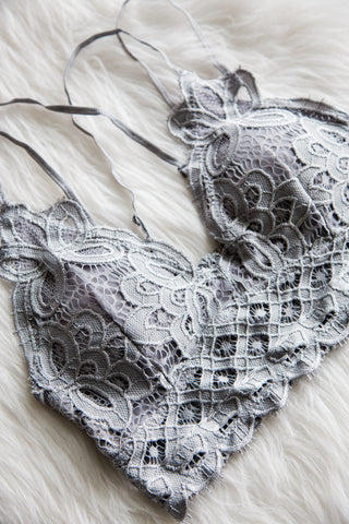 Amazing Lace Bralette in Sleet