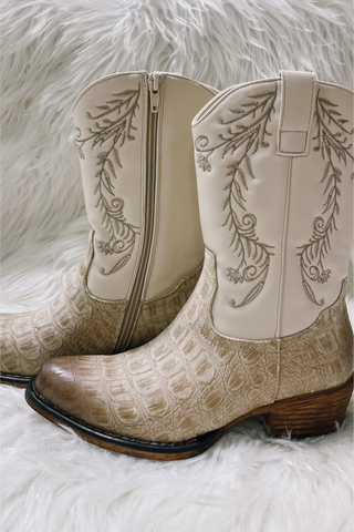 Walk Your Way Booties in Cream