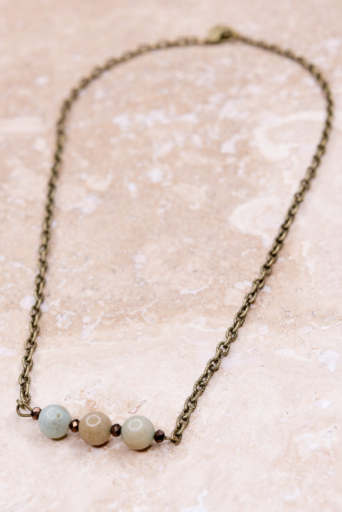 Reece Necklace in Amazonite