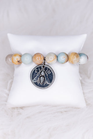 Megan Bracelet in Hematite Amazonite