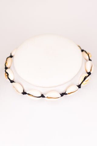 Eliza Necklace in Black Cowrie Shell