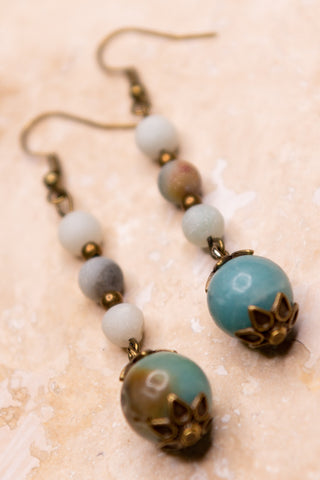 Dani Earrings Amazonite 075