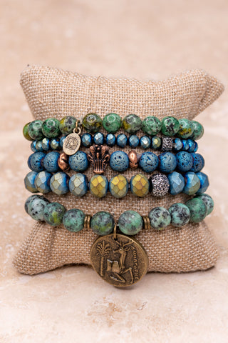 Tessa Bracelet in African Turquoise 052