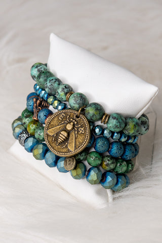 Tessa Bracelet in African Turquoise 052