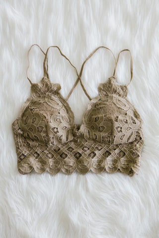 Amazing Lace Bralette in Golden Brown