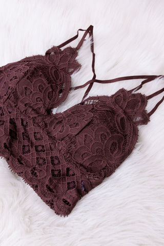 Amazing Lace Bralette in Chocolate