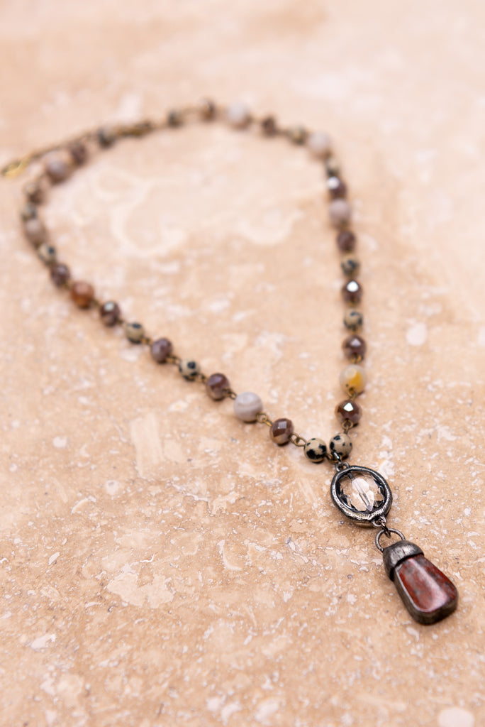 Pica Necklace in Bamboo Agate