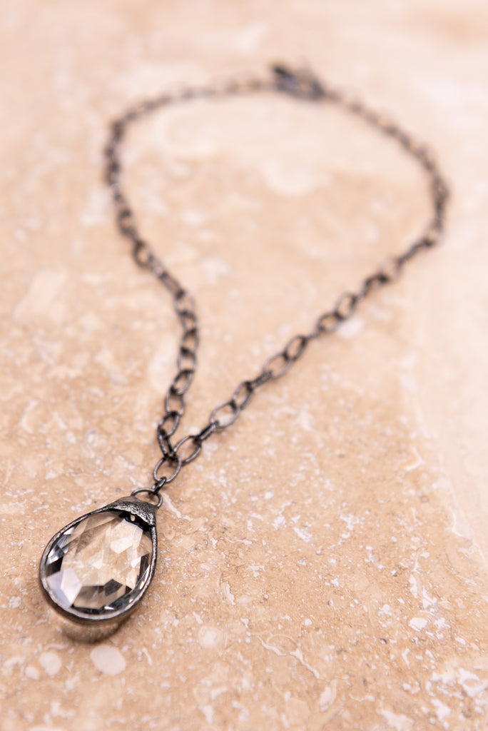 Ruby Necklace in Hematite