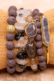 Ghana Bracelet Set in Smokey Hue