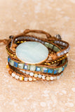 Kelly Wrap Bracelet in Amazonite 033
