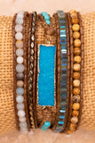 Layla Wrap Bracelet in Turquoise 076