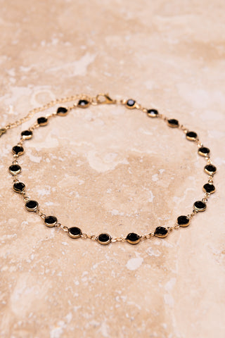 Sawyer Necklace in Black/Gold 231