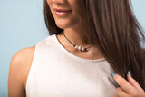 Good Vibes Necklace in Triple Pearl