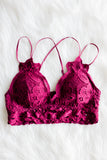 Amazing Lace Bralette in Burgundy