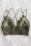Amazing Lace Bralette in Dark Olive